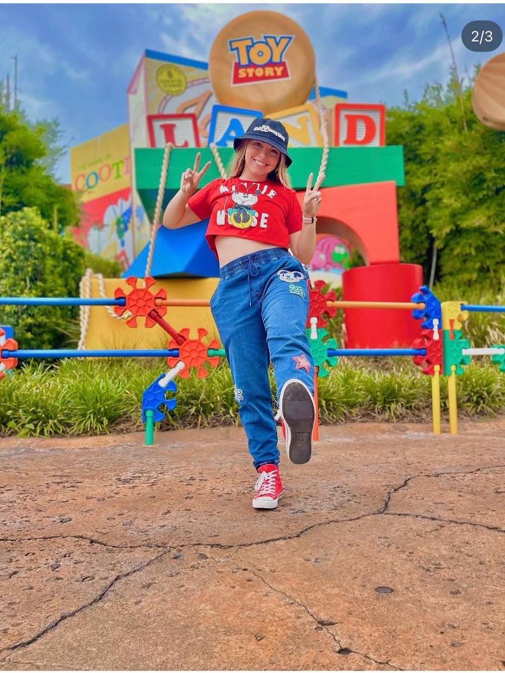 Disney Red Minnie Mouse Graphic Crop Tee